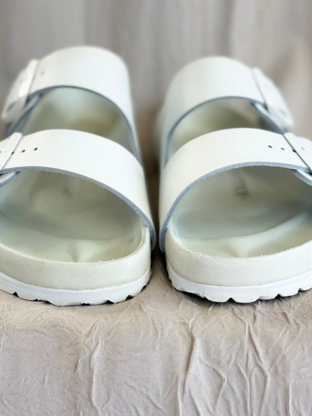 Birkenstock Arizona BS Regular Women 8 Men 6 White Leather Sandal 1026803 Unisex - Picture 9 of 13